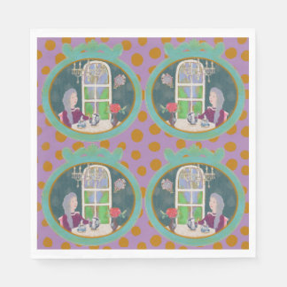 Vintage-Kunst-Papier-Servietten  Serviette