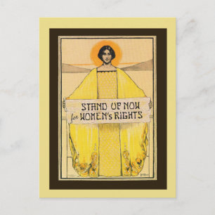 Vintage-Kunst-Postkarte für Frauenrechte Postkarte