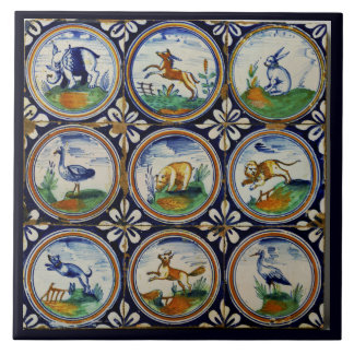 Vintage-Kunst Tiere Niederlande Fliese