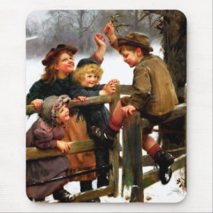Vintage-Kunst-Weihnachtsgeschenk Mousepad