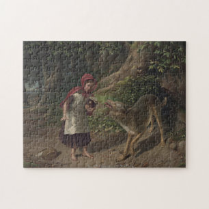 Vintage-Kunst zum Märchen Rotkäppchen