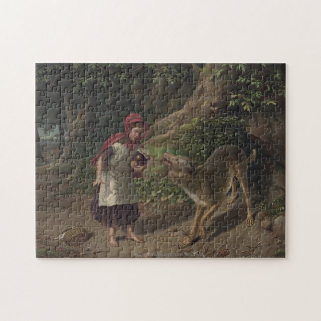 Vintage-Kunst zum Märchen Rotkäppchen (Horizontal)
