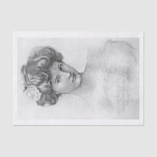Vintage Kunstdame Seidenpapier