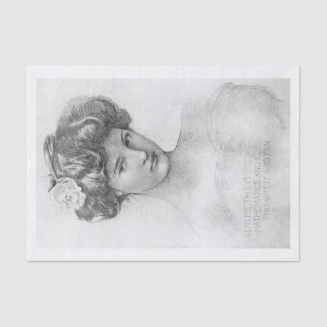 Vintage Kunstdame Seidenpapier (Vorderseite)