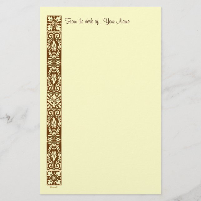 Vintage Kunsthandwerkskunst Briefpapier (Vorderseite)