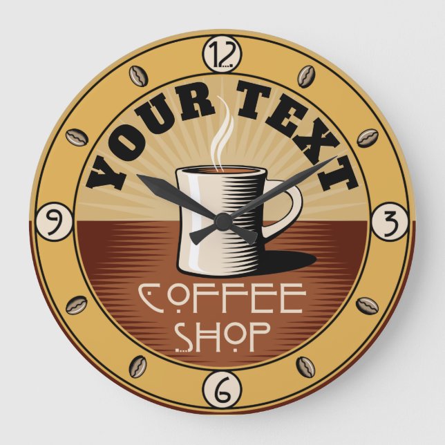 Vintage Kunsthandwerkskunst Große Wanduhr (Vorderseite)