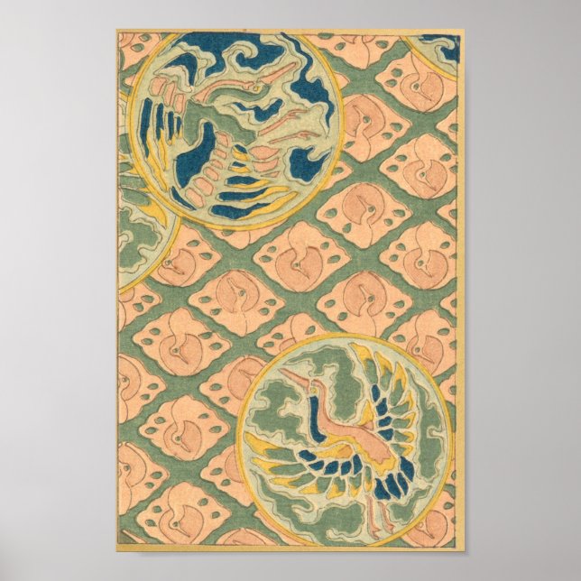 Vintage Kunstkrane aus Japan Poster (Vorne)