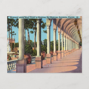 Vintage, Kunstmuseum, Sarasota, Florida Postkarte