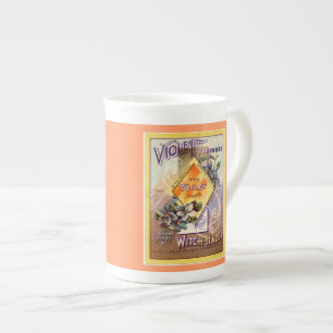 Vintage Kunstwerbung Violett Hexenhazel Prozellantasse