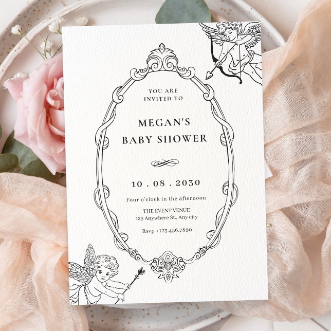 Vintage kuppelförmige Babydusche Einladung (Von Creator hochgeladen)