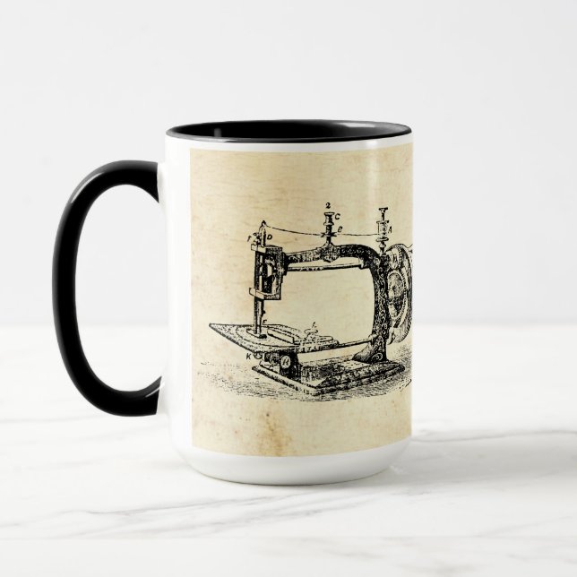 Vintage Kurbel-Nähmaschine Tasse (Links)