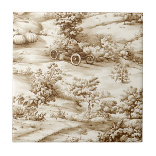 Vintage-Kürbis-Ernte-Land-Toile (1) Fliese