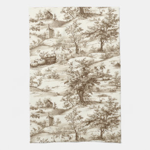 Vintage-Kürbis-Ernte-Land-Toile (3) Geschirrtuch
