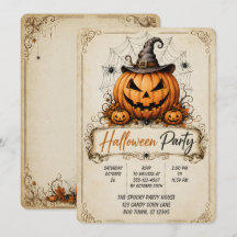 🎃🕸️ Vintage-Kürbis-Halloween-Party 👻✨