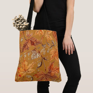 Vintage, Kürbis-Saison, Herbstlaub-Muster Tasche