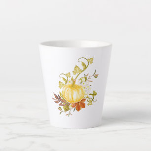 Vintage-Kürbis Thanksgiving Kunst Rustikaler Herbs Milchtasse