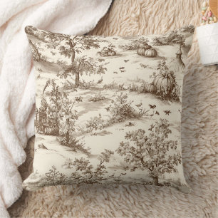 Vintage-Kürbisernte-Land-Toile (5) Kissen
