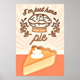 Vintage Kürbiskuchen-Illustration Poster