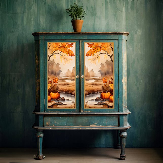 Vintage Kürbislandschaft Seidenpapier (Von Creator hochgeladen)