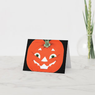 Vintage Kürbislaterne Halloween-Karte Karte