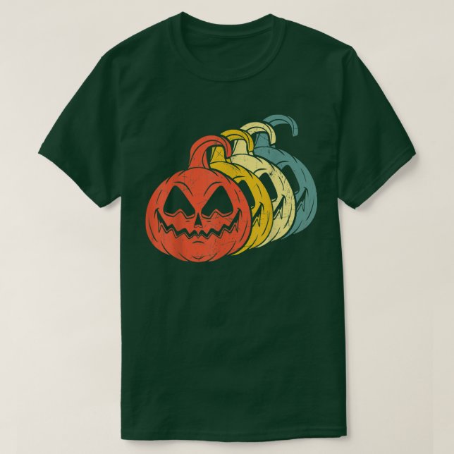 Vintage Kürbislaterne Retro Kids Vintag Hallowee T-Shirt (Design vorne)