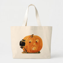 Vintage Kürbislaterne und Tasche