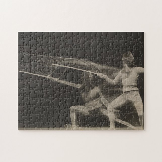 Vintage Kurzfotografie eines Fencer (1906) (Horizontal)