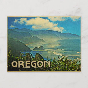 Vintage Küste von Oregon Postkarte