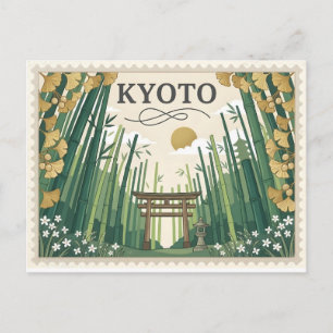 Vintage-Kyoto-Japan-Reiseposter-Kunst Postkarte