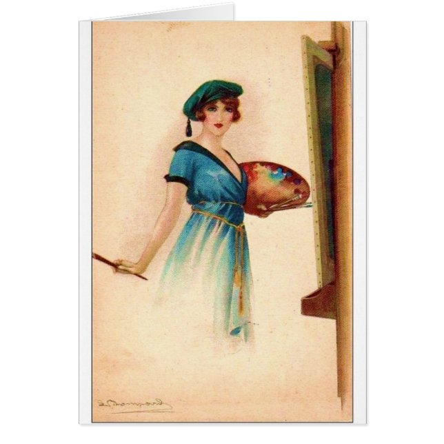 Vintage - La Dame est une artiste, (Devant)