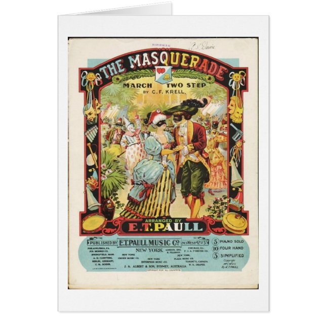 Vintage - La Masquerade Sheet Music, (Devant)