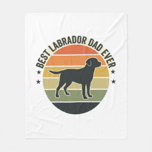 Vintage Labrador Dad Sonnenuntergang Hund Vektor S Fleecedecke