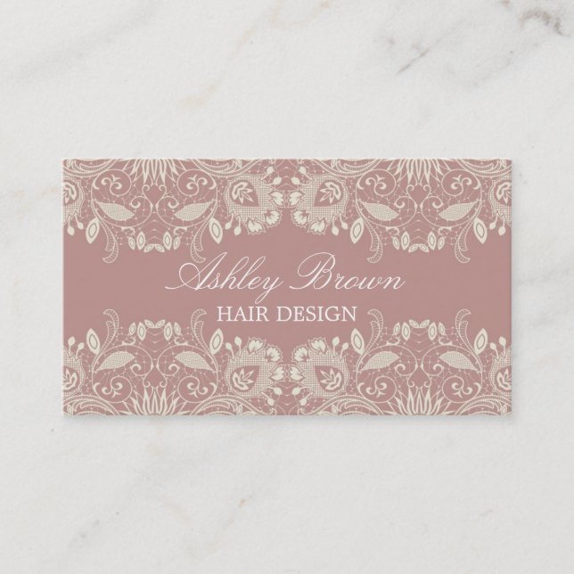 Vintage Lace Business Card Visitenkarte (Vorderseite)