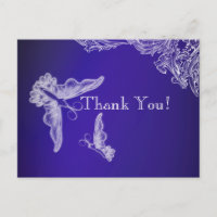 VINTAGE LACE & BUTTERFLIS BLAUE OMBRÉ