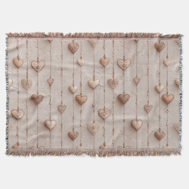 Vintage Lace Heart Strings Decke (Vorderseite)