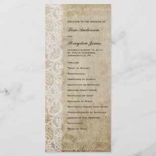 Vintage Lace Vieux Monde Programme de Mariage