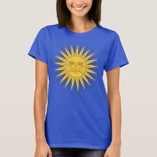 Vintage lächelnde Sonne T-Shirt
