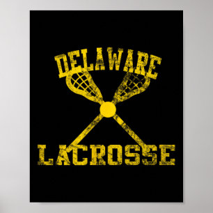 Vintage-Lacrosse aus Delaware Poster