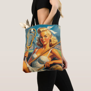 Vintage-Lacrosse-Mädchen Tasche