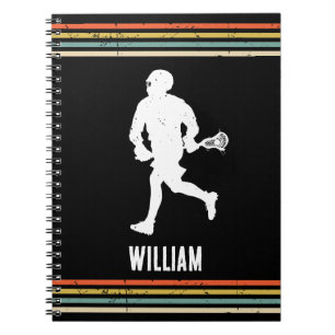 Vintage Lacrosse Personalisiert Notizblock