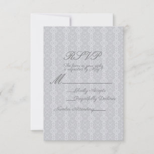 Vintage Lacy Spitze Elegant Minimal RSVP Antwort