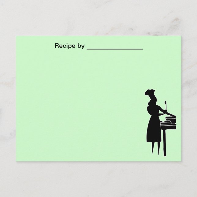 Vintage Lady Cook Blank Card Postkarte (Vorderseite)