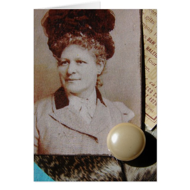 Vintage Lady, Feather, Button (Vorne)