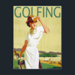 Vintage Lady Golfer Golfing Postcard Postkarte<br><div class="desc">Vintage Lady Golfer Golfing Postcard</div>