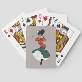 Vintage Lady Golfer Spielkarten