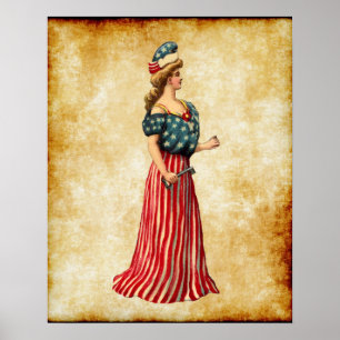 vintage lady liberty poster