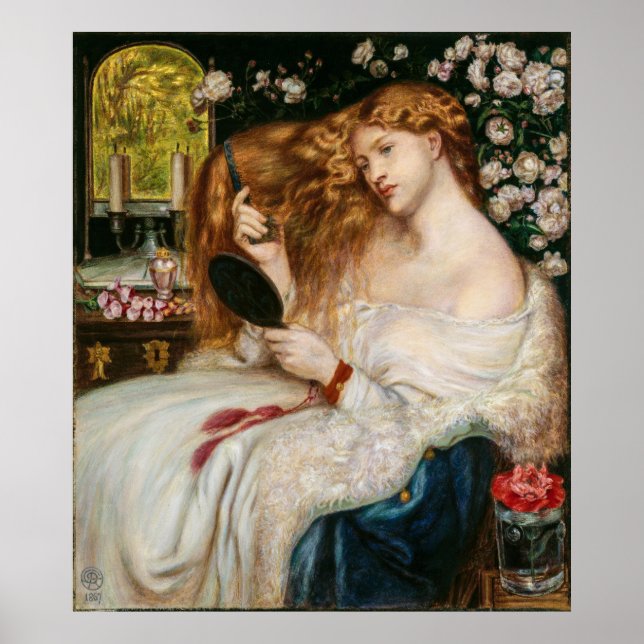 Vintage Lady Lilith by Dante Gabriel Rossetti      Poster (Vorne)