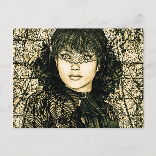 Vintage Lady Postkarte (Vorderseite)