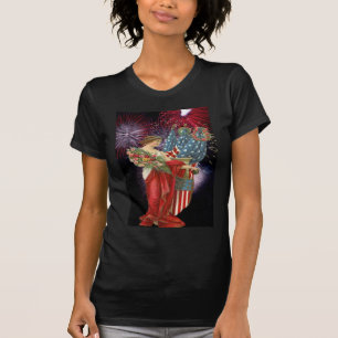 Vintage Lady und Feuerwerk T-Shirt