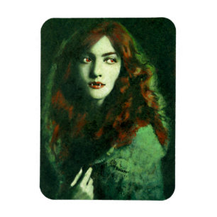 Vintage Lady Vampire Flexible Kühlschrankmagnet Magnet